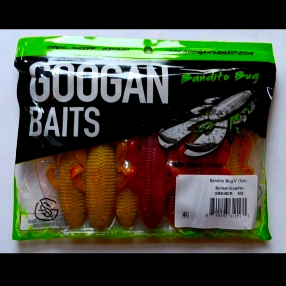 Limited Edition Googan Baits Boiled Crawfish Bandito Bug Fishing Plastics NIP - Picture 1 of 11